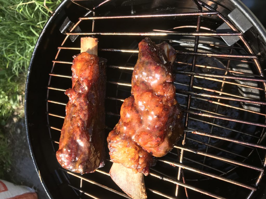 Slow smoked spare ribs