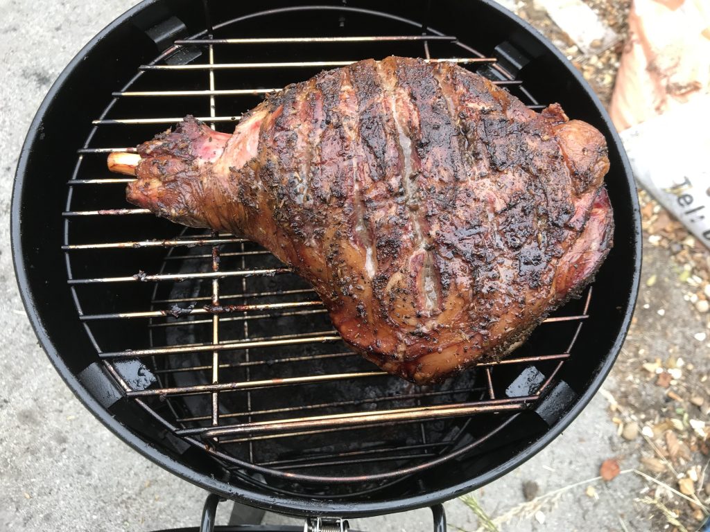 Gorgeous looking leg of lamb with a wonderful crisp crust