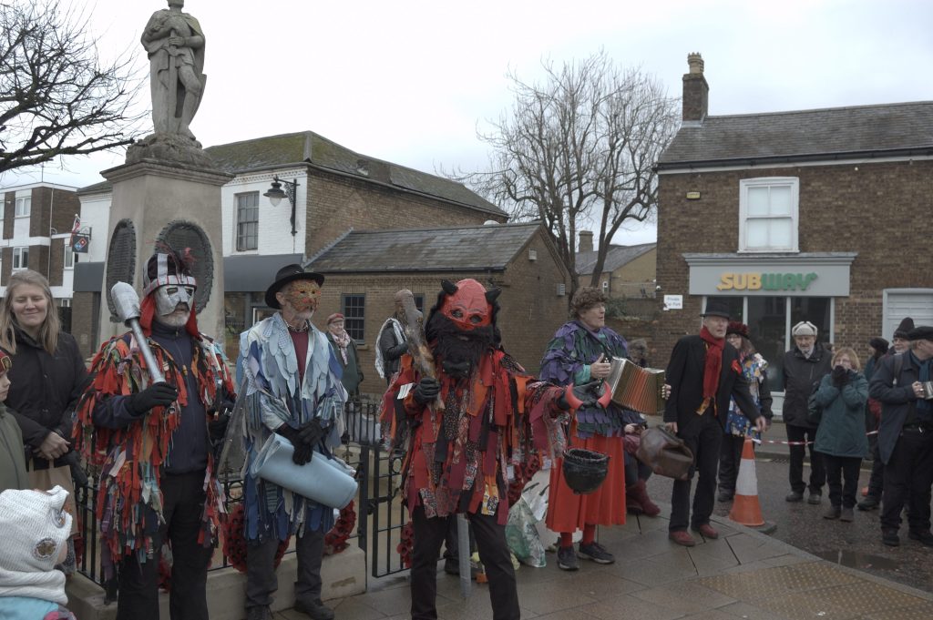 A troop of Mummers with Belzebub front and centre.